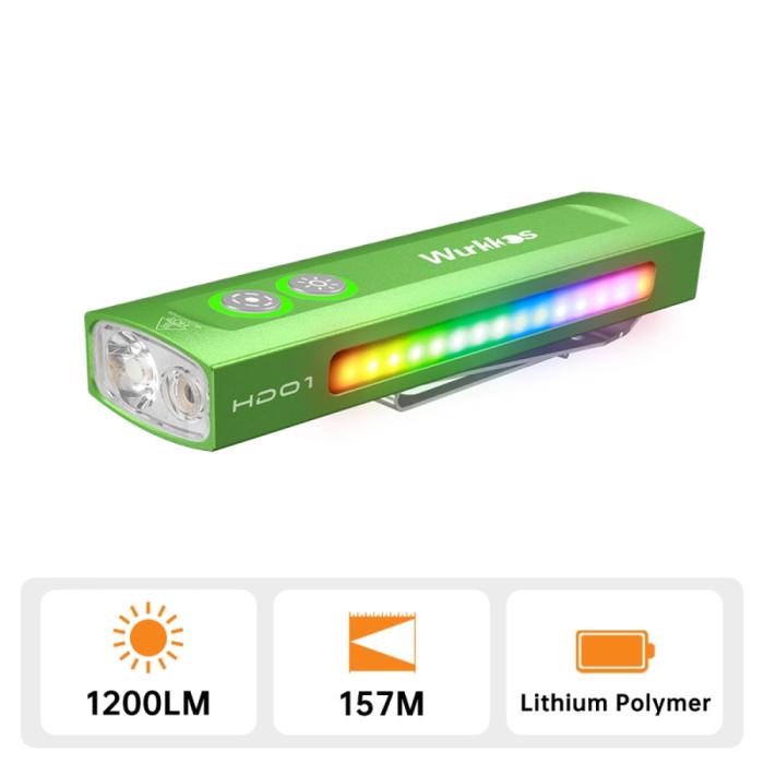 Фонарь Wurkkos HD01 1200lm Зеленый  