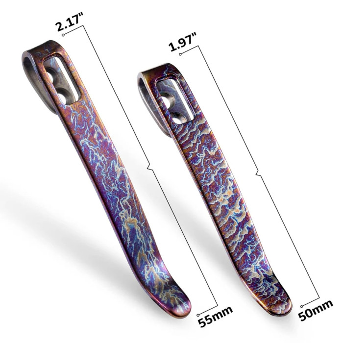 Клипсы карманные титановые 2 штуки Civivi без винтов T002A  