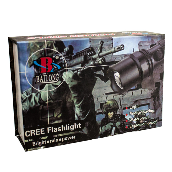 Подствольный фонарь Police 12V Q9840-XPE,500 люмен, под ружье, лазер, выносная кнопка  