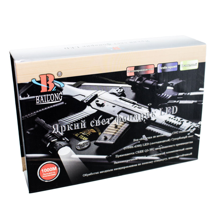 Подствольный фонарь Police 12V Q9840-XPE,500 люмен, под ружье, лазер, выносная кнопка  