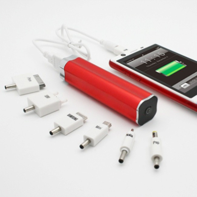 Внешний аккумулятор (Power Bank) FlyPower FPB-10000 с мощным фонарем, 2 USB + ударопрочный  чехол  