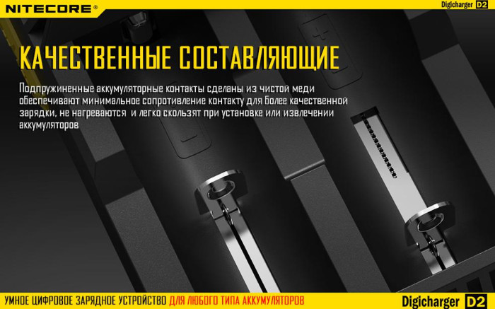 Зарядное устройство Nitecore Digicharger D2 с LED дисплеем  