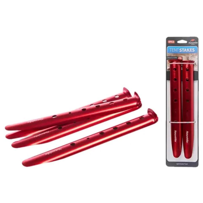 Колышки Naturehike Snowfield 310мм (4 pack) red NH17D032-D  