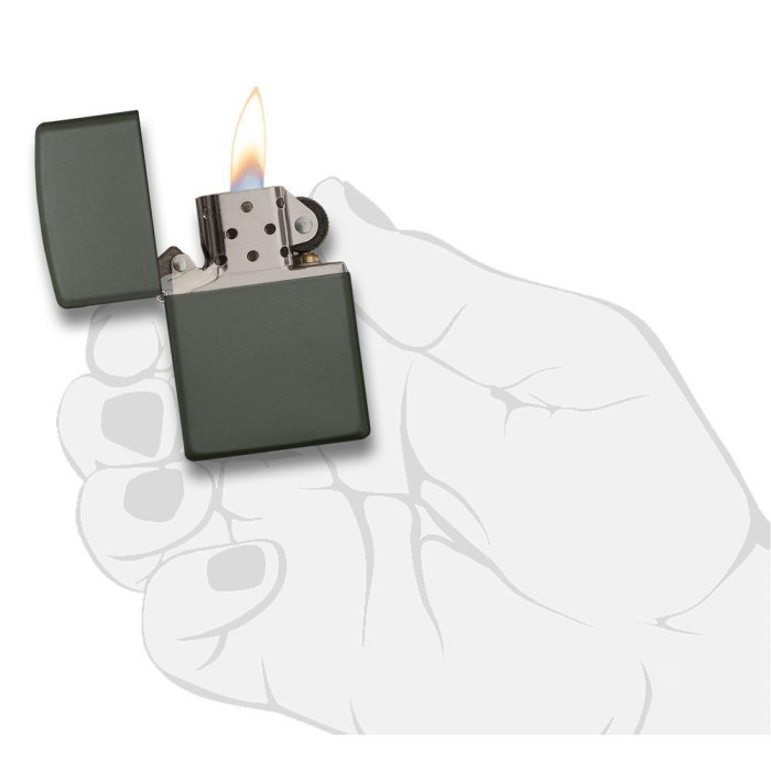 Зажигалка Zippo REGULAR GREEN MATTE  