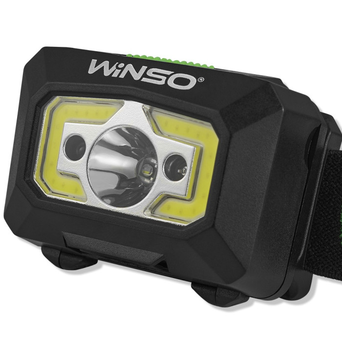 Фонарь налобный Winso 240Lm, 3W XPE+ COB, 1200mAh, Sensor White/Red  