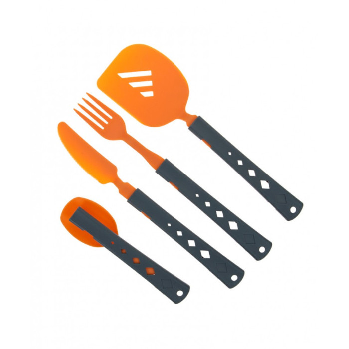 Набор столовых приборов с лопаткой Summit 4PC Cutlery & Spatula Set Orange (4 предмета)  