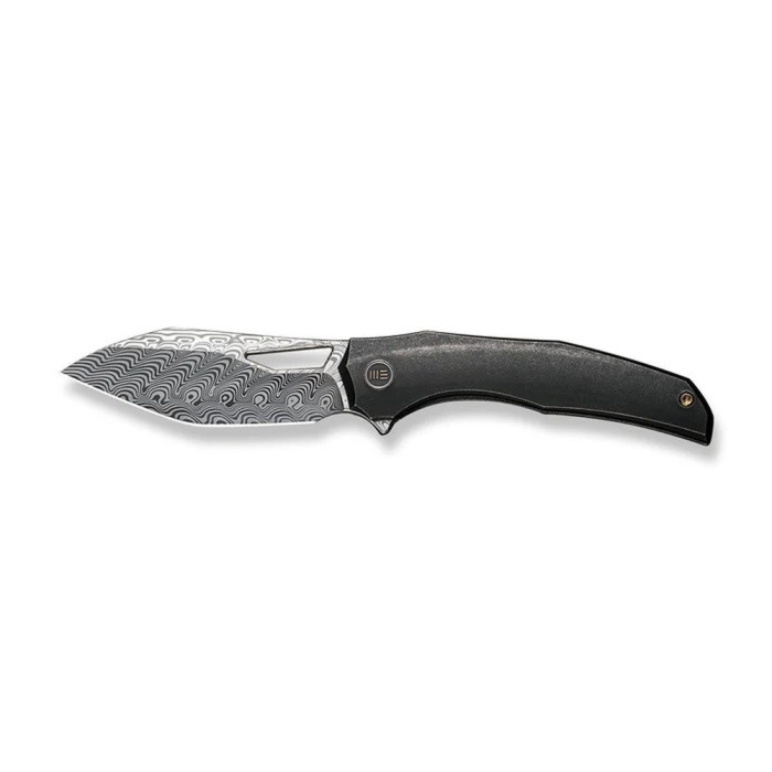Нож складной туристический Weknife Ignio Mystery Box (8.39 см) Damasteel (Hakkapella) / 6AL4V Titanium черный  
