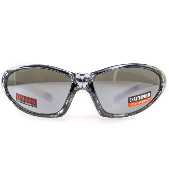 Очки Global Vision Lisa Silver черные зеркальные  