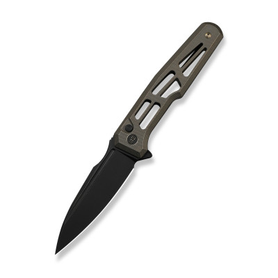 Нож складной туристический Weknife Dressytak (8.6 см) Bohler M390 / Titanium бронзовый