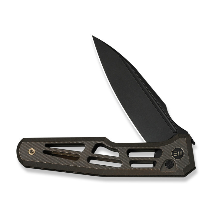Нож складной туристический Weknife Dressytak (8.6 см) Bohler M390 / Titanium бронзовый  