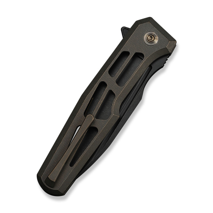 Нож складной туристический Weknife Dressytak (8.6 см) Bohler M390 / Titanium бронзовый  