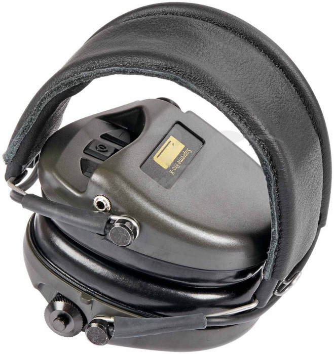 Активные наушники Sordin Supreme Pro X, (с кожаным оголовьем) green (75302-X/L-S)  