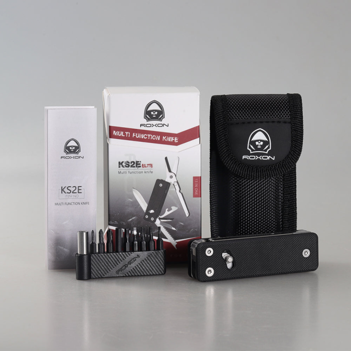 Мини мультитул Roxon KS2E, черный (Открытая упаковка / удаленная гравировка / следы использования)  