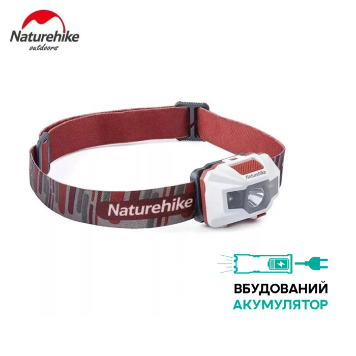 Фонарь налобный Naturehike TD-02 NH00T002-D, бело-красный 