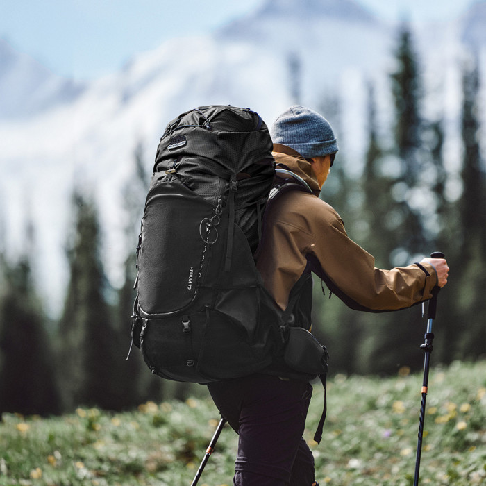 Рюкзак туристический Naturehike Helium CNK2450XB014, 70 л, черный, M  