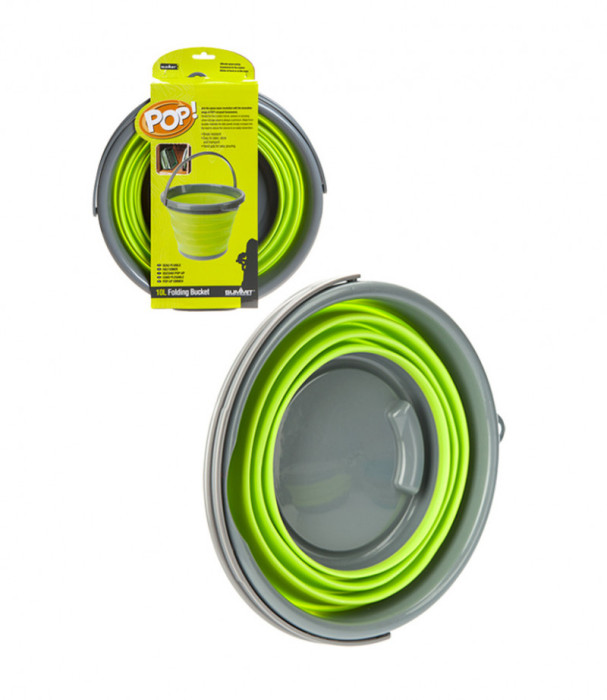 Ведро складное Summit Pop Bucket Lime/Grey 10 л  