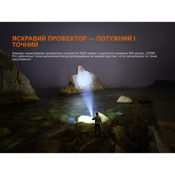 Фонарь ручной поисковый Fenix LR35R PRO  