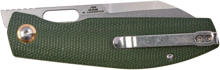 Нож CJRB Ekko, AR-RPM9 Steel, Micarta green  