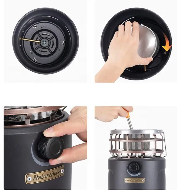 Газовая горелка-обогреватель Naturehike Outdoor heater NH20RJ008 steel  