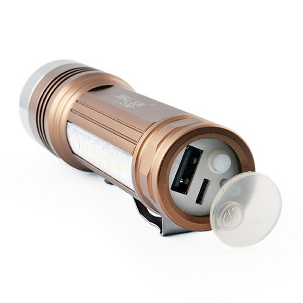 Ручной фонарь Small Sun R837-XPE+6smd, USB power bank  