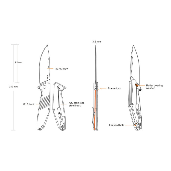 Нож складной Ruike D191-B  
