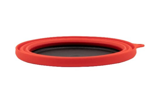 Тарелка Tramp силиконовая с пластиковым дном 550 мл красный  
