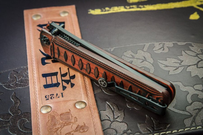 Нож Kizlyar Supreme Whisper, сталь D2 Черный титан, рукоять G10  