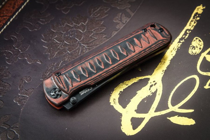 Нож Kizlyar Supreme Whisper, сталь D2 Черный титан, рукоять G10  