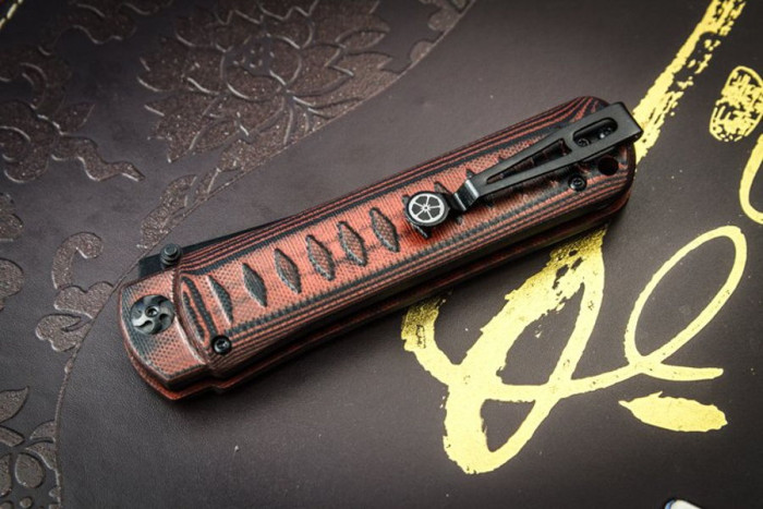 Нож Kizlyar Supreme Whisper, сталь D2 Черный титан, рукоять G10  