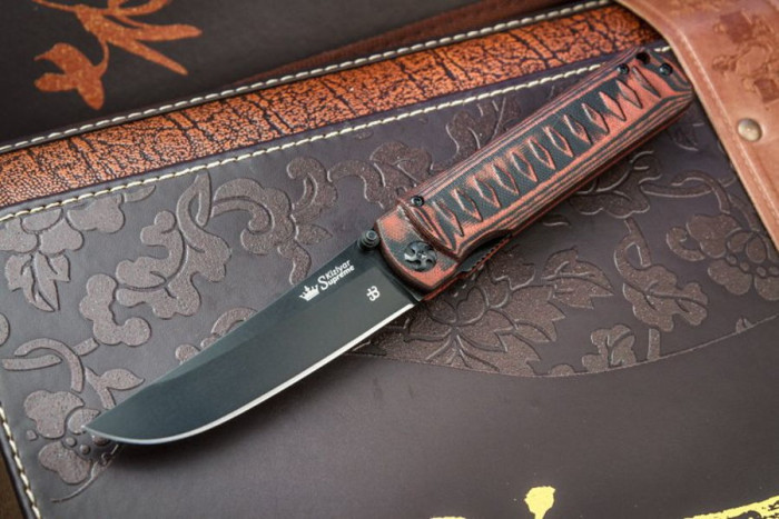 Нож Kizlyar Supreme Whisper, сталь D2 Черный титан, рукоять G10  