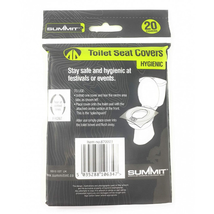 Накладки на унитаз Summit Festival & Camping Toilet Seat Covers 20 шт.  
