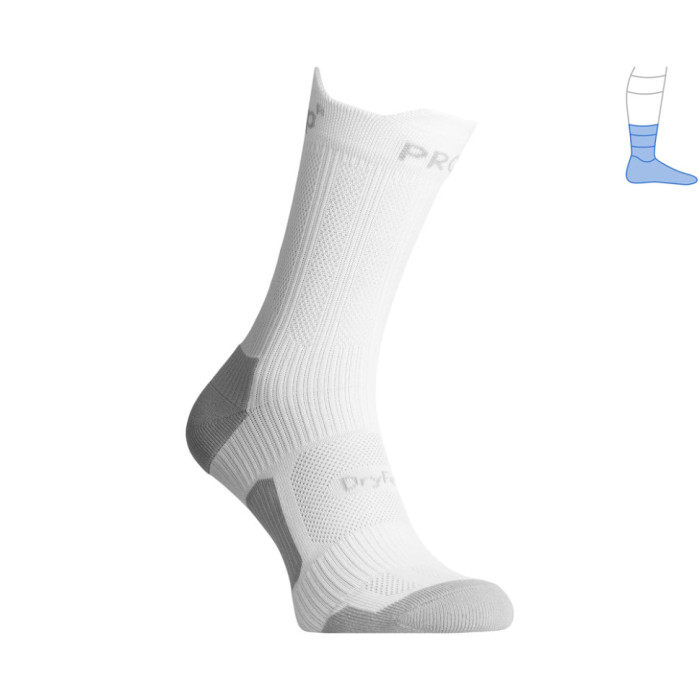 Компрессионные носки защитные летние Protector ShortDry PRO серо-белые M 40-43  