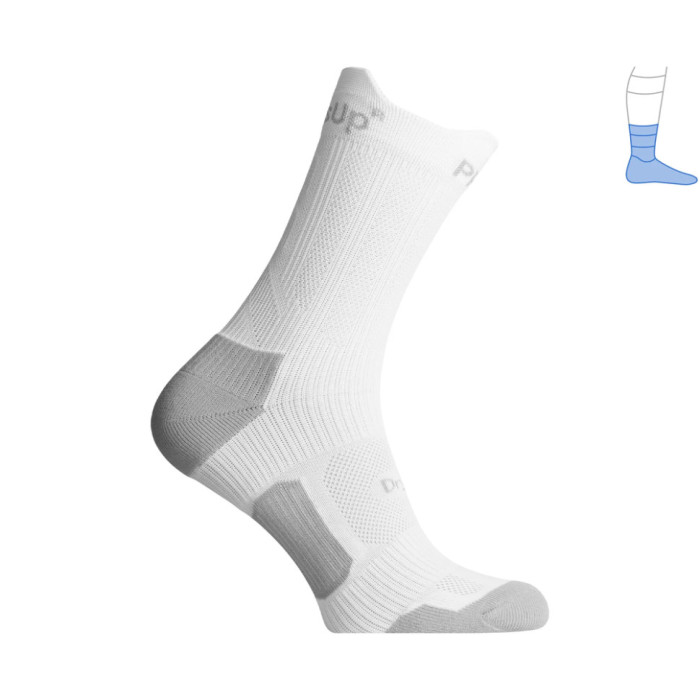 Компрессионные носки защитные летние Protector ShortDry PRO серо-белые M 40-43  