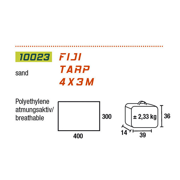 Тент High Peak Fiji Tarp 4x3 M sand  
