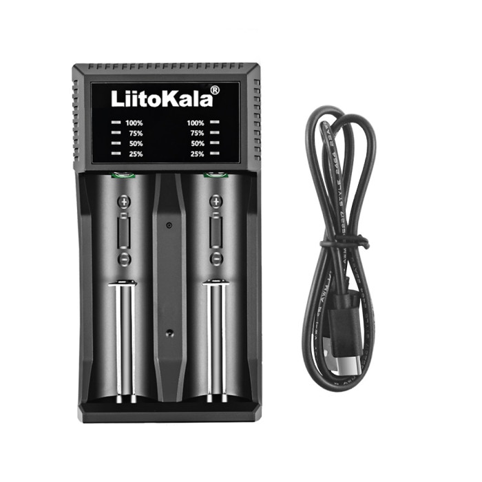 Зарядное устройство Liitokala Lii-C2, Ni-Mh/Li-ion/Li-Fe, Micro USB, LED  
