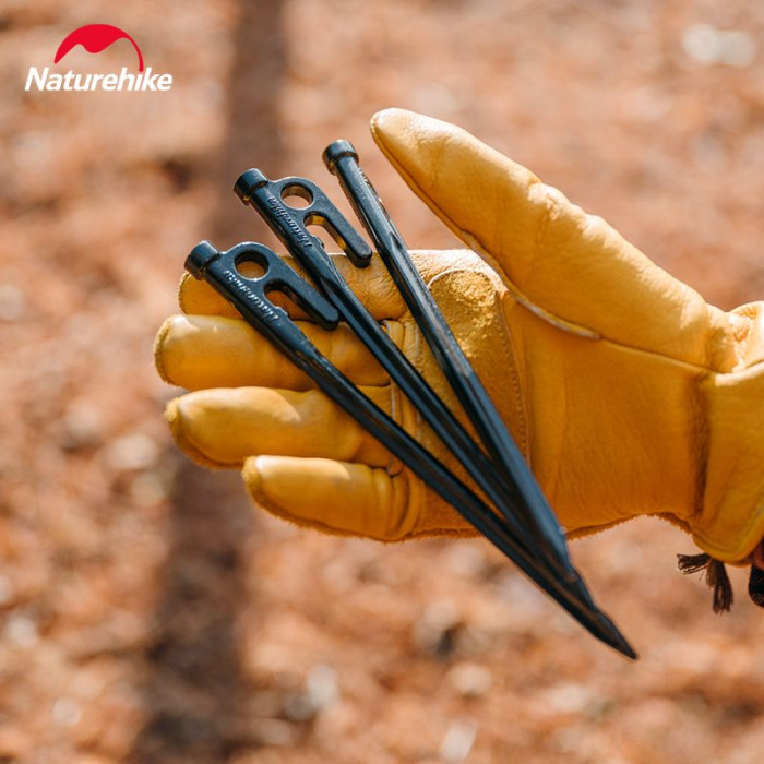 Колышек стальной Naturehike CNH22ZP018, 30 см, черный  