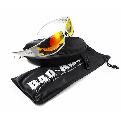 Очки Global Vision BAD-ASS 1 Silver (G-Tech red) зеркальные красные в металлической оправе  