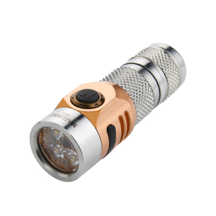 Фонарь Mateminсo S02 1600LM Mini LED, серебристый  
