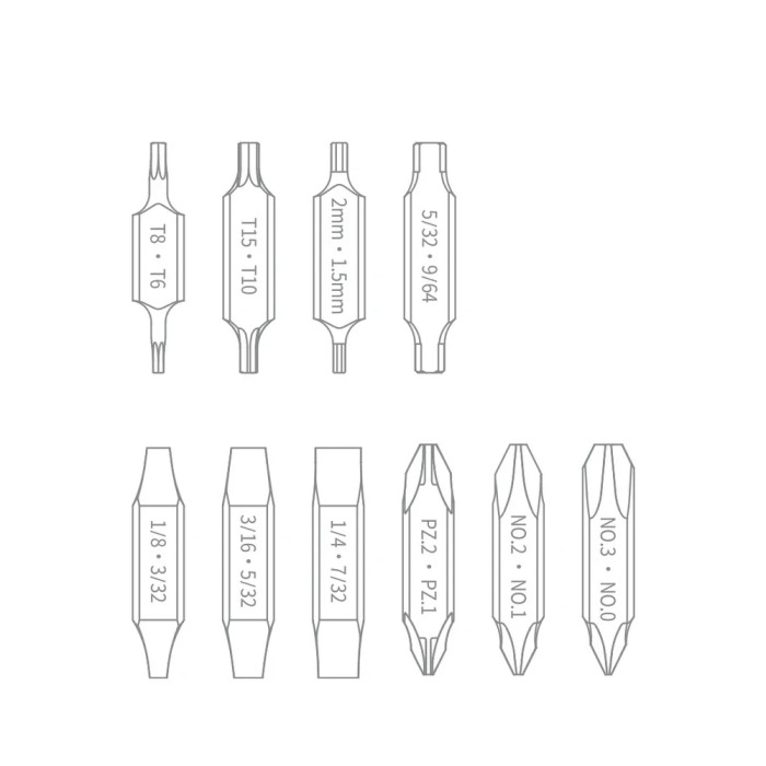 Набор бит для NexTool Flagship Captain и Pocket tool  
