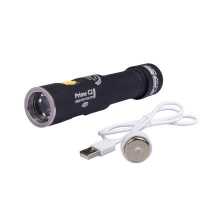 Туристический фонарь Armytek Prime C2 Pro, магнитная зарядка, серый, XHP35, теплый (F05901SW)