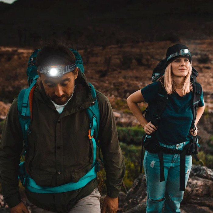 Фонарь налобный Naturehike TD-02 NH00T002-D, оранжево-серый  