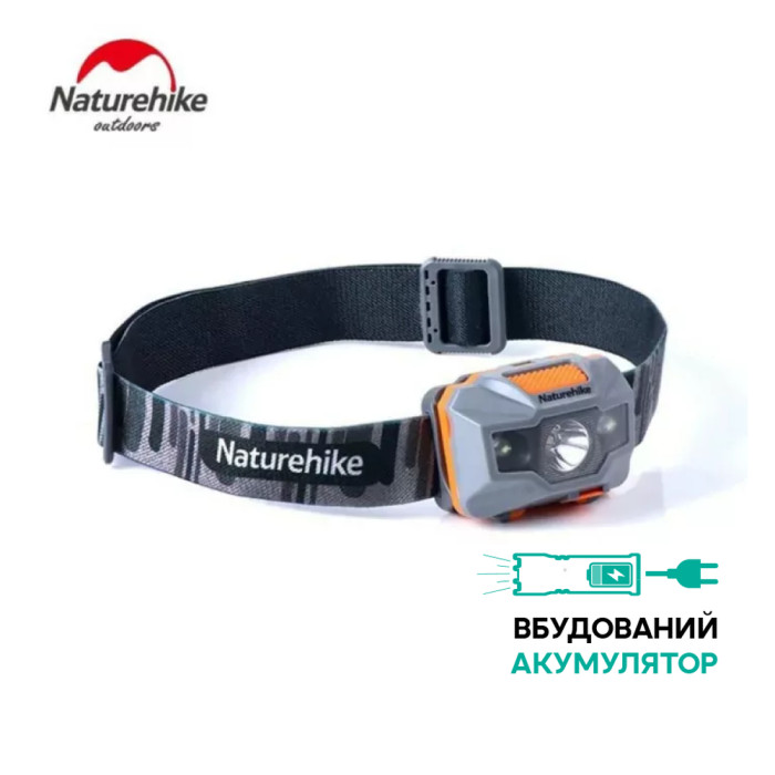 Фонарь налобный Naturehike TD-02 NH00T002-D, оранжево-серый 