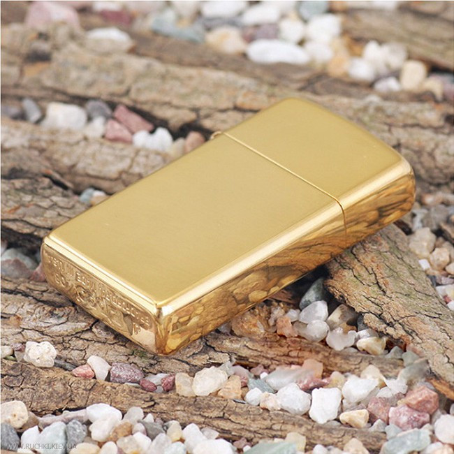 Зажигалка Zippo SLIM HIGH POLISH BRASS 1654B  
