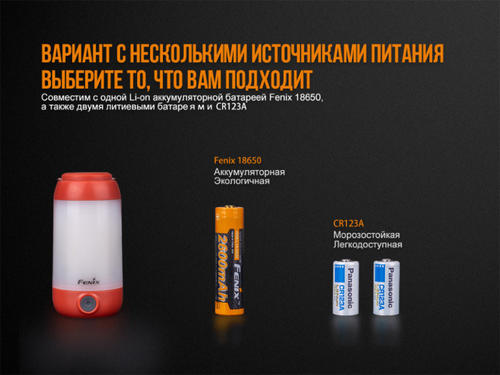 Фонарь кемпинговый Fenix CL26R черный (восстановленный/ поврежденная упаковка)  