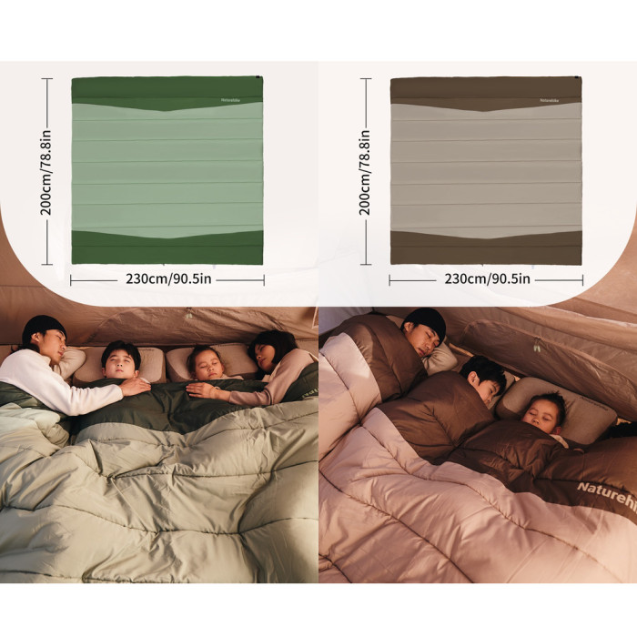 Спальный мешок двухместный Naturehike CNK2300019, коричневый  