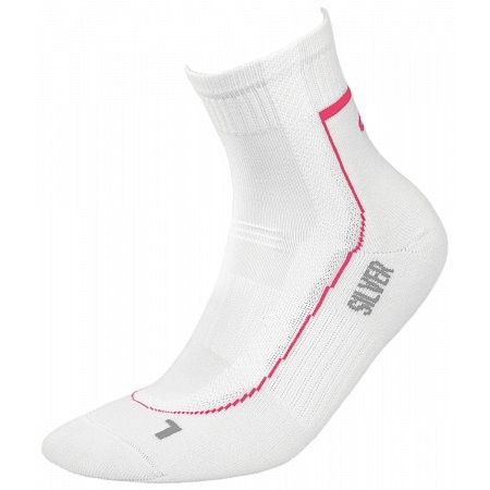 Термоноски InMove Runner Deodorant Белый с амарантом, 35-37  
