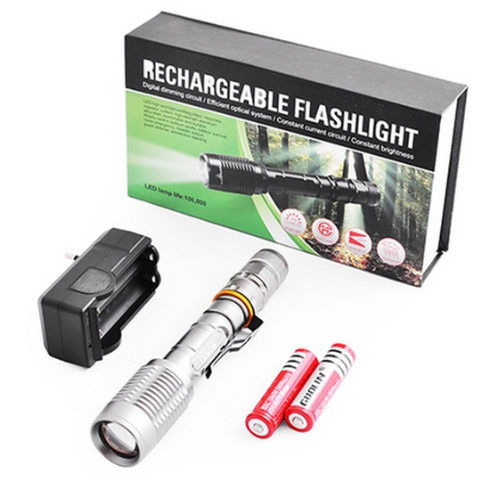 Карманный фонарь Police 2804-T6 , серый XM-L,12V  