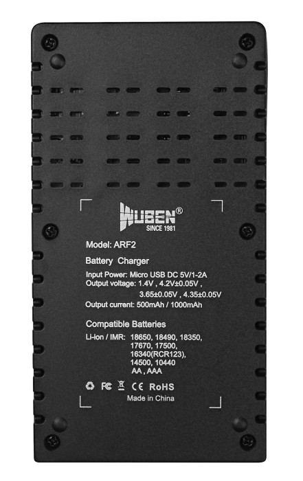 Зарядное устройство Wuben 218650 Two bay charger  