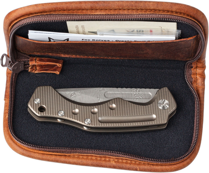 Нож Fox Desert Damascus Bronze Titanium FX-521DRB  