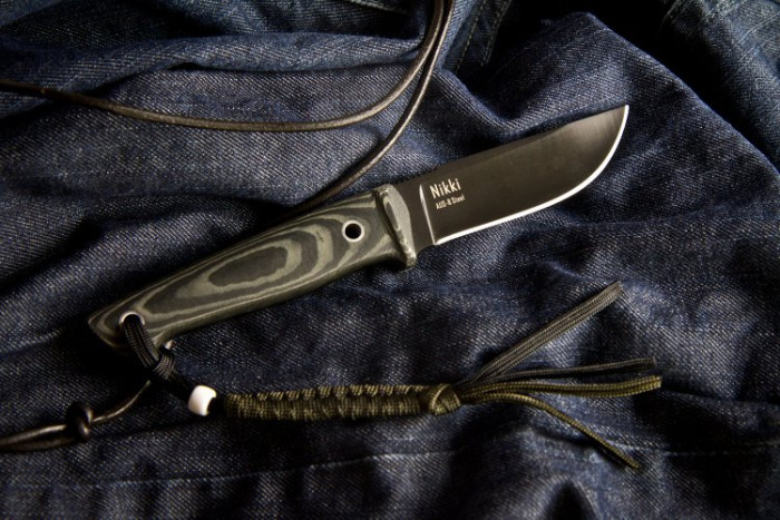 Нож Kizlyar Supreme Nikki черный, сталь AUS8  